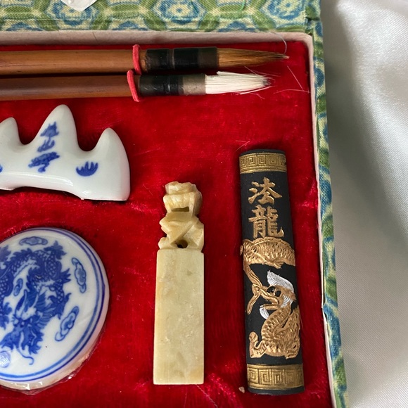 Vintage Chinese Calligraphy Ink set. Mid 80’s. - Picture 3 of 9